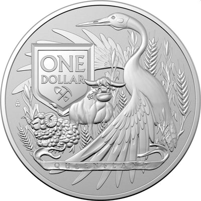 2023 Australia 1oz Silver $1.00 Coat of Arms - Queensland