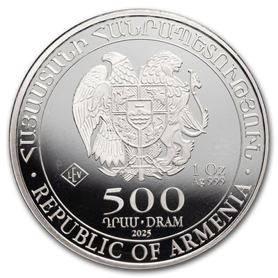 2025 Armenia 1 oz Silver 500 Drams Noah’s Ark