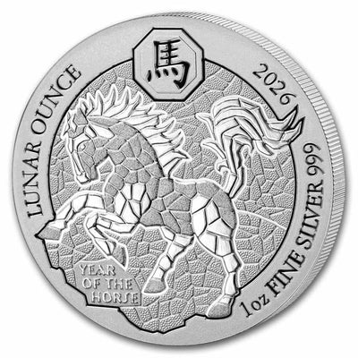 2026 Rwanda 1 oz Silver Lunar Year of the Horse