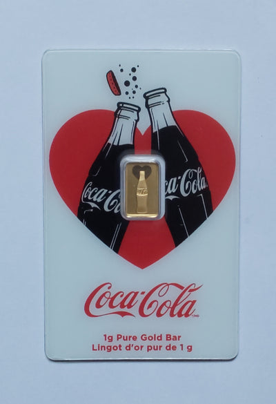 1 gram Gold Bar - Coca Cola Valentine