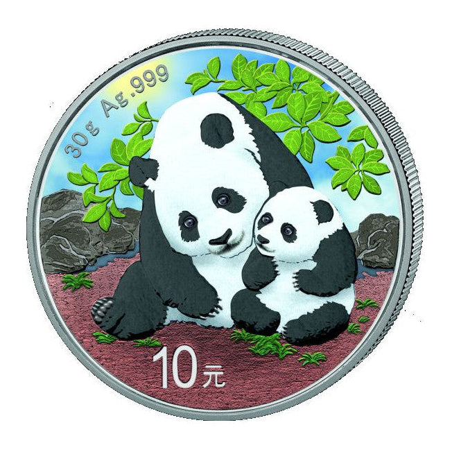 30 GR SILVER PANDA 2024 COLOURED Yuan