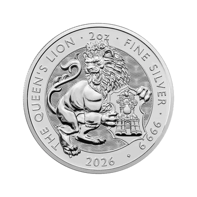 2oz Silver 2026 TUDOR BEASTS THE QUEEN'S LION