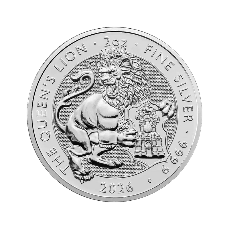 2oz Silver 2026 TUDOR BEASTS THE QUEEN'S LION