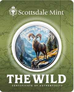 1oz Silver THE WILD - BIGHORN SHEEP