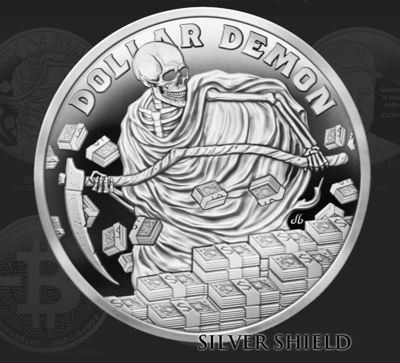 1oz 2026 Silver Shield Silver Proof DOLLAR DEMON