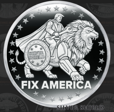 1oz Silver Shield Silver Proof 2024 FIX AMERICA