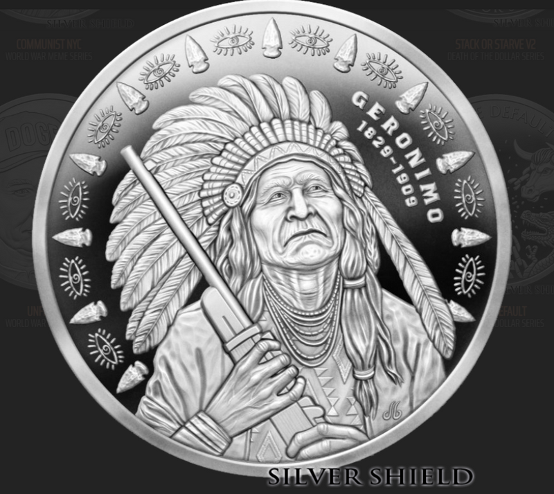1oz Silver Proof 2026 Silver Shield GERONIMO