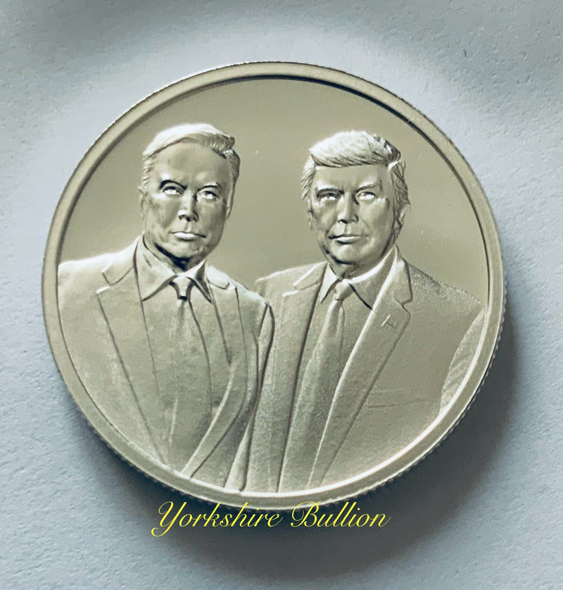 1 oz.999 Silver -  MUSK/TRUMP - DOGE est. 2025