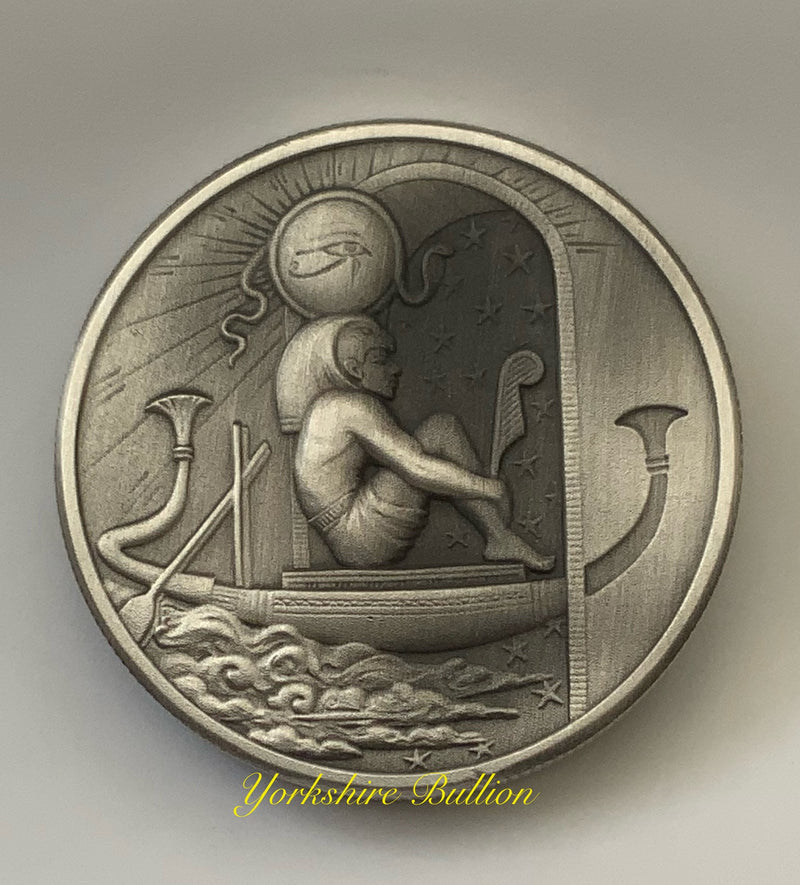2oz Antiqued Silver Egyptian Gods Ra