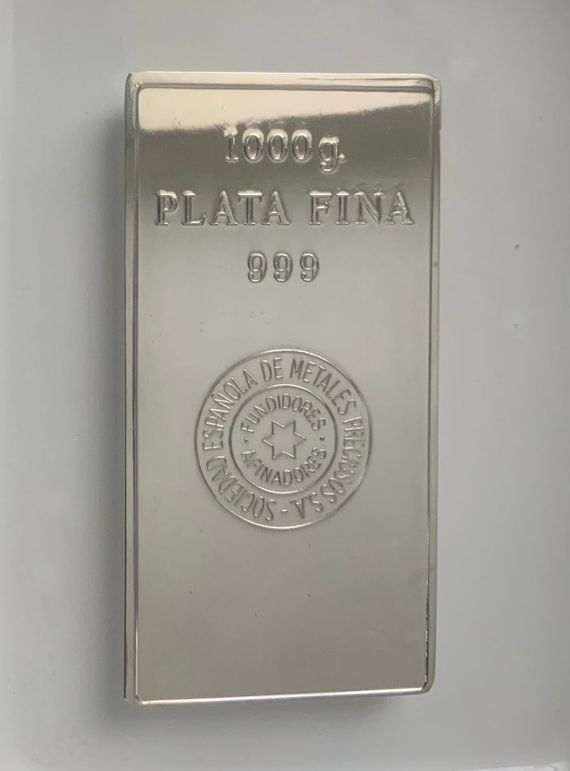 1 Kilo Silver Bar Plata Fina