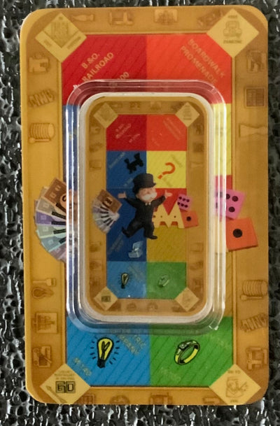 1oz Silver MONOPOLY Coloured Art Bar