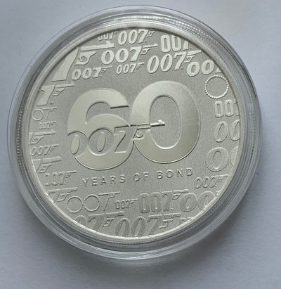 2022 Tuvalu 1 oz Silver 60 Years of James Bond 007