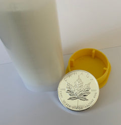 2009 1oz Silver Canadian Maple- Full Tube Of 25 Coins