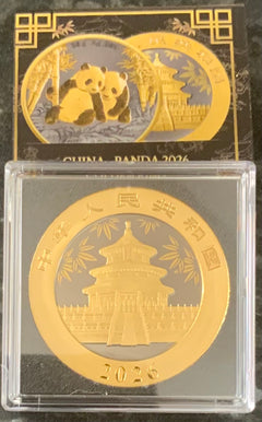 1oz Silver Golden Ring Chinese Panda 2026