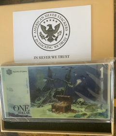 1/10 oz Liberian Silver Note THE KRAKEN
