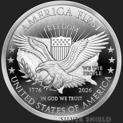 1oz Silver Shield Proof 2026 AMERICA FIRST V1