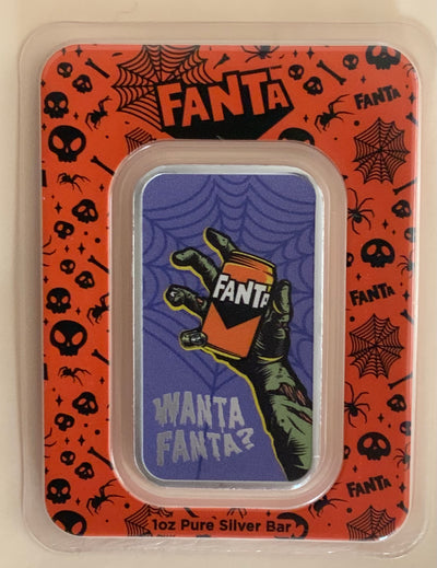 1oz Silver FANTA Halloween Bar in TEP Packaging