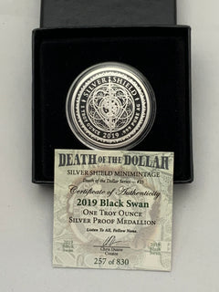 1oz Silver Shield Proof 2019 BLACK SWAN