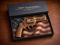2.5oz Copper 250th Anniversary Medal - 3D Revolver