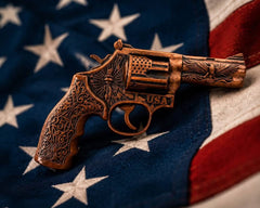 2.5oz Copper 250th Anniversary Medal - 3D Revolver