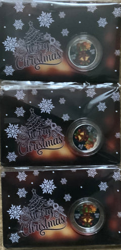1g Silver Round Colourised Christmas GRINCH Set