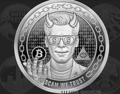 1oz Silver Shield Proof 2026 IN SCAM WE TRUST