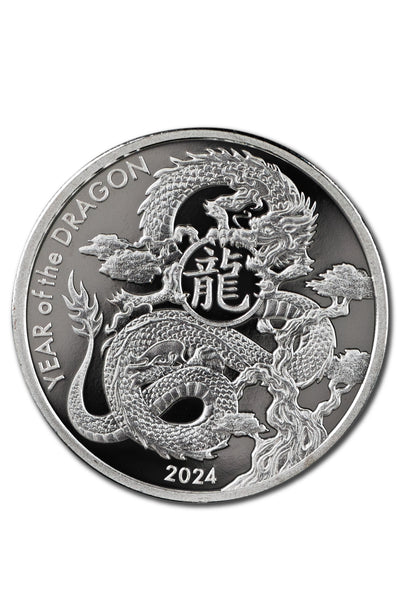 1oz Asahi 2024 Year of The Dragon 999 Fine Silver Round