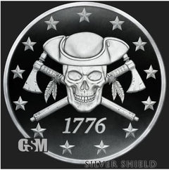 2023 1oz .999 Fine Silver Shield Proof TOMAHAWK 1776