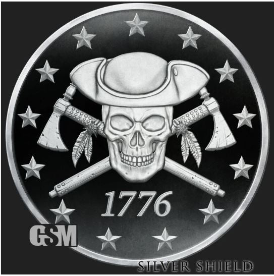 2023 1oz .999 Fine Silver Shield Proof TOMAHAWK 1776