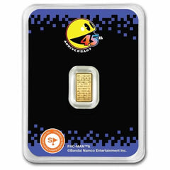 1 Gram PAMP Suisse PAC-MAN™ Gold Bar 45th Anniversary (in TEP)