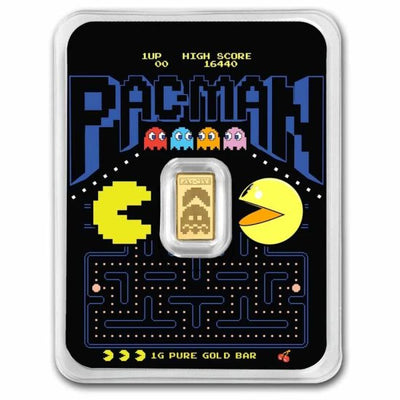 1 Gram PAMP Suisse PAC-MAN™ Gold Bar 45th Anniversary (in TEP)