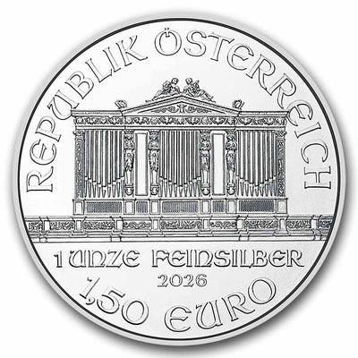 1oz Silver Austrian Philharmonic 2026 - Tube of 20 Coins
