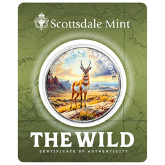 1oz Silver THE WILD SERIES- PRONGHORN ANTELOPE