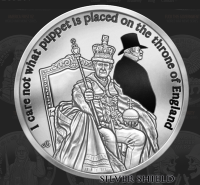 1oz Silver Shield Proof PUPPET THRONE V2