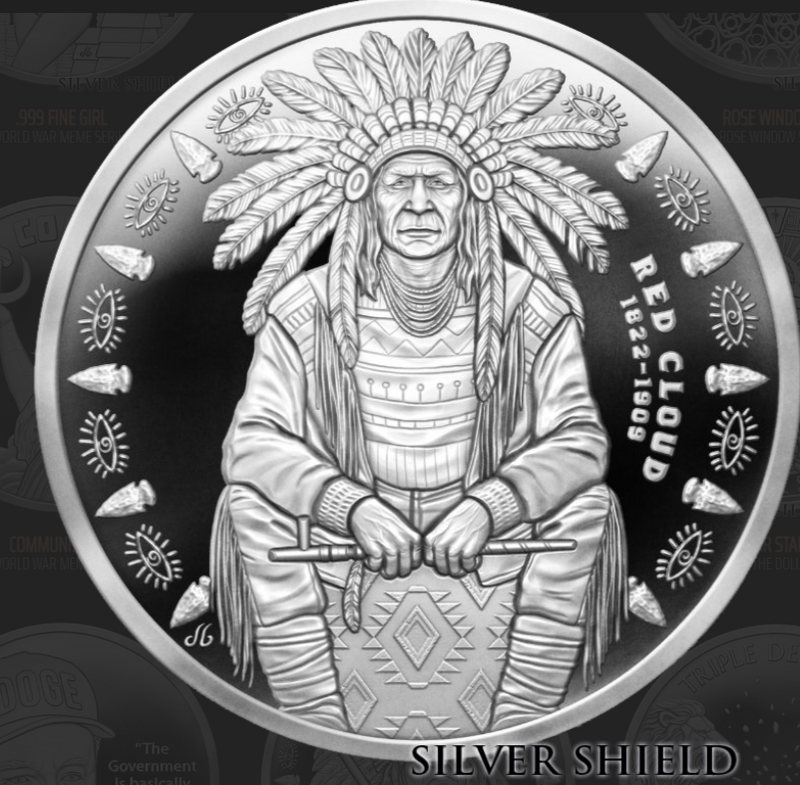 1oz Silver Proof 2026 Silver Shield RED CLOUD