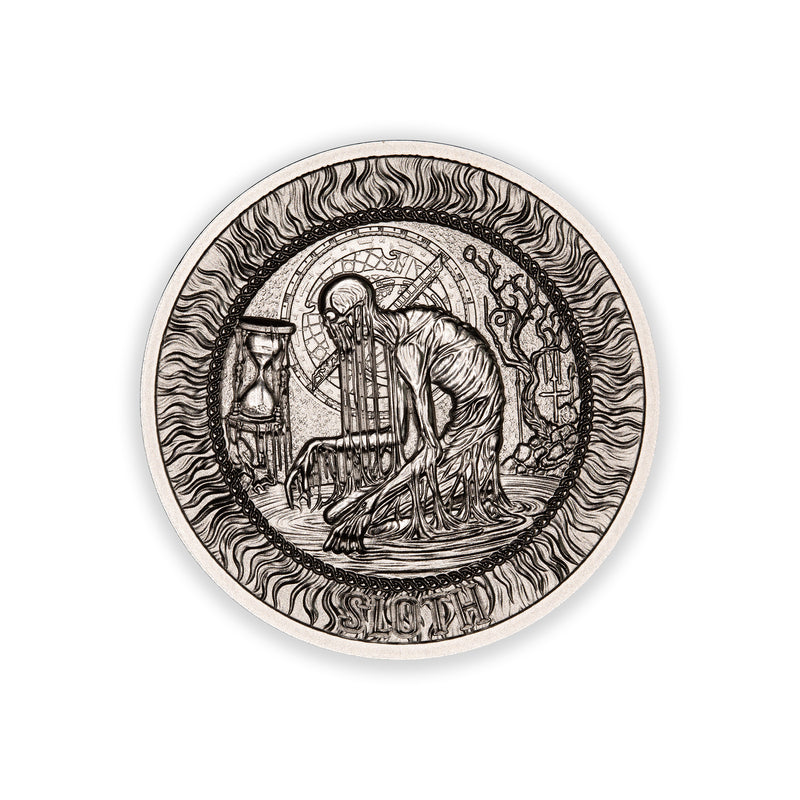 1oz Silver Seven Deadly Sins Sloth