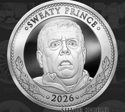 1oz Silver Proof 2026 Silver Shield SWEATY PRINCE