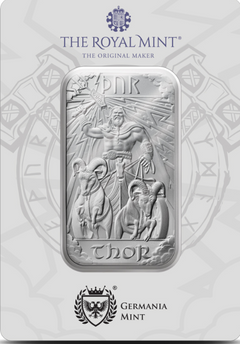 1oz Silver Bar - The Royal Mint & Germania Mint Norse Gods THOR  2025