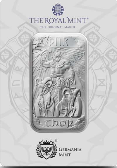 1oz Silver Bar - The Royal Mint & Germania Mint Norse Gods THOR  2025