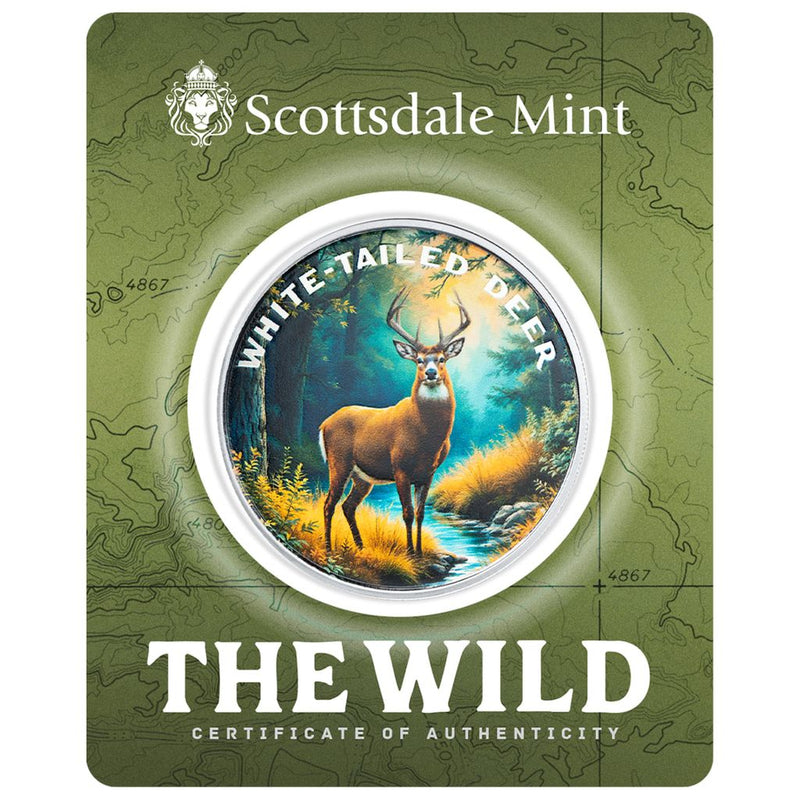 1oz Silver THE WILD SERIES- WHITE TAILED DEER