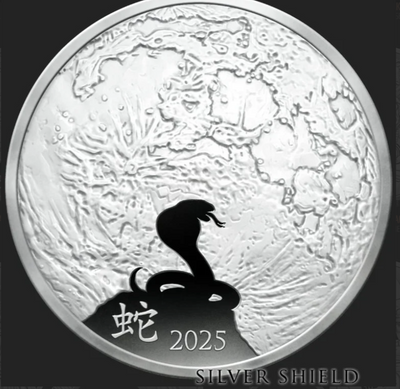 1oz Silver Shield Silver Proof 2025 YEAR OF THE SNAKE V3