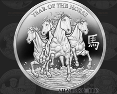 1oz Silver Proof 2026 Silver Shield Year Of The Horse