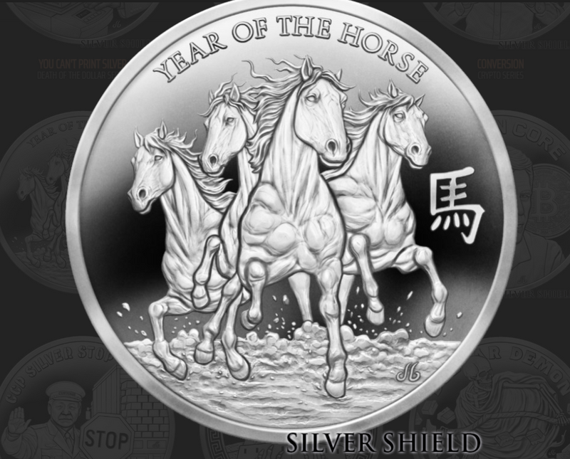 1oz Silver Proof 2026 Silver Shield Year Of The Horse
