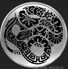1oz Silver Shield Silver Proof 2025 YEAR OF THE SNAKE V2