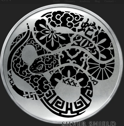 1oz Silver Shield Silver Proof 2025 YEAR OF THE SNAKE V2