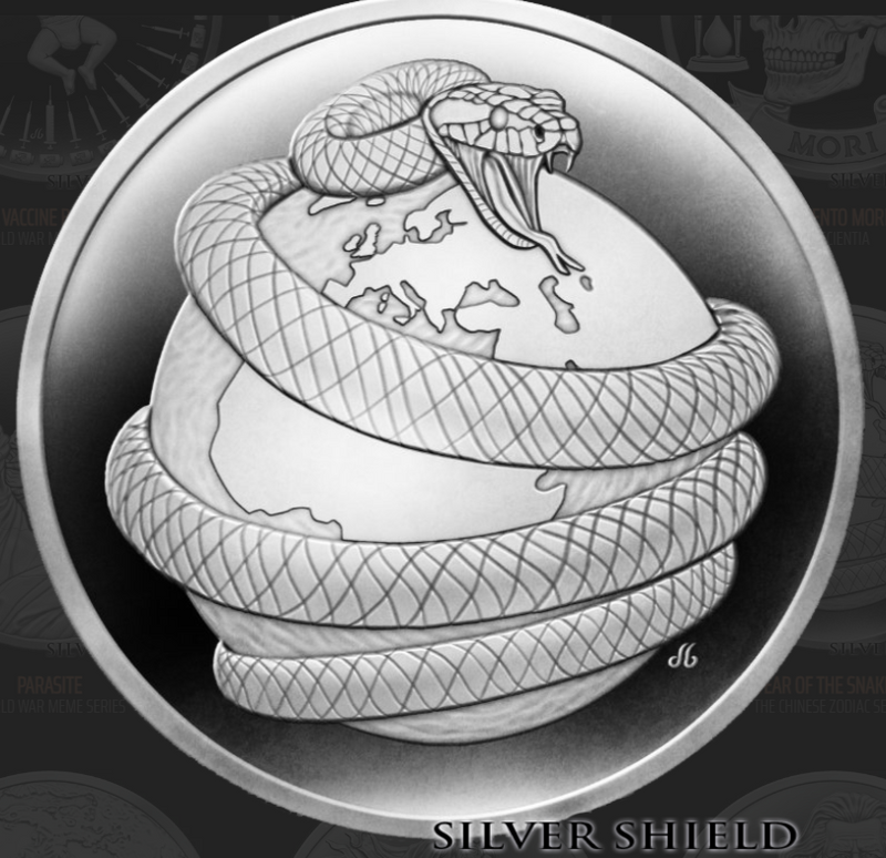 1oz Silver Shield Silver Proof 2025 YEAR OF THE SNAKE V1