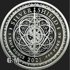 2021 1 oz .999 Silver Shield ANTI LIFE PROOF CONSCIENTIA Memento Mori Skull