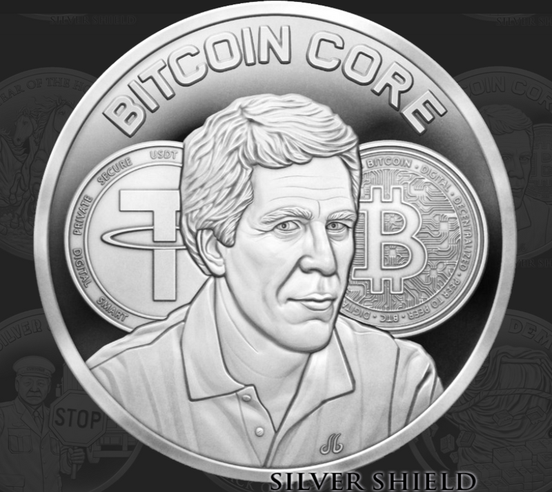 1oz Silver Proof 2026 Silver Shield BITCOIN CORE