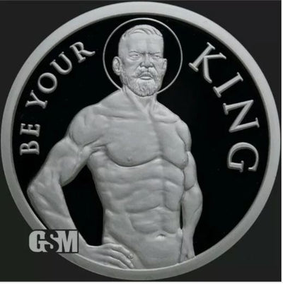 2 OZ .999 PURE SILVER SHIELD PROOF BE YOUR KING