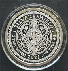 2 OZ .999 PURE SILVER SHIELD PROOF BE YOUR KING